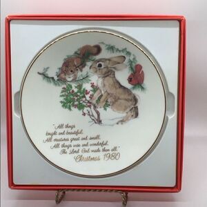 Winter Wonders Christmas Plate 1980